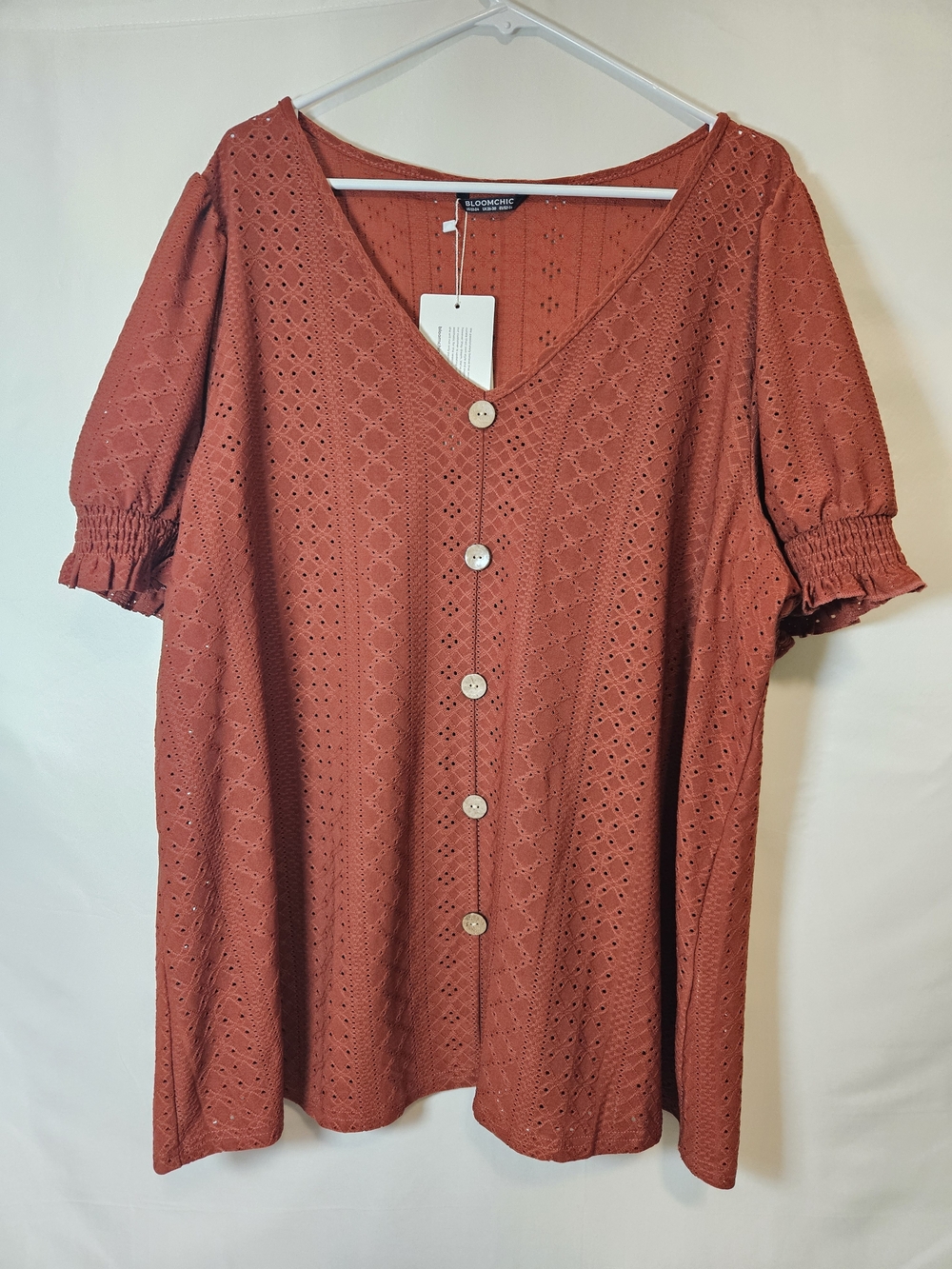 BloomChic Eyelet Top in Rust